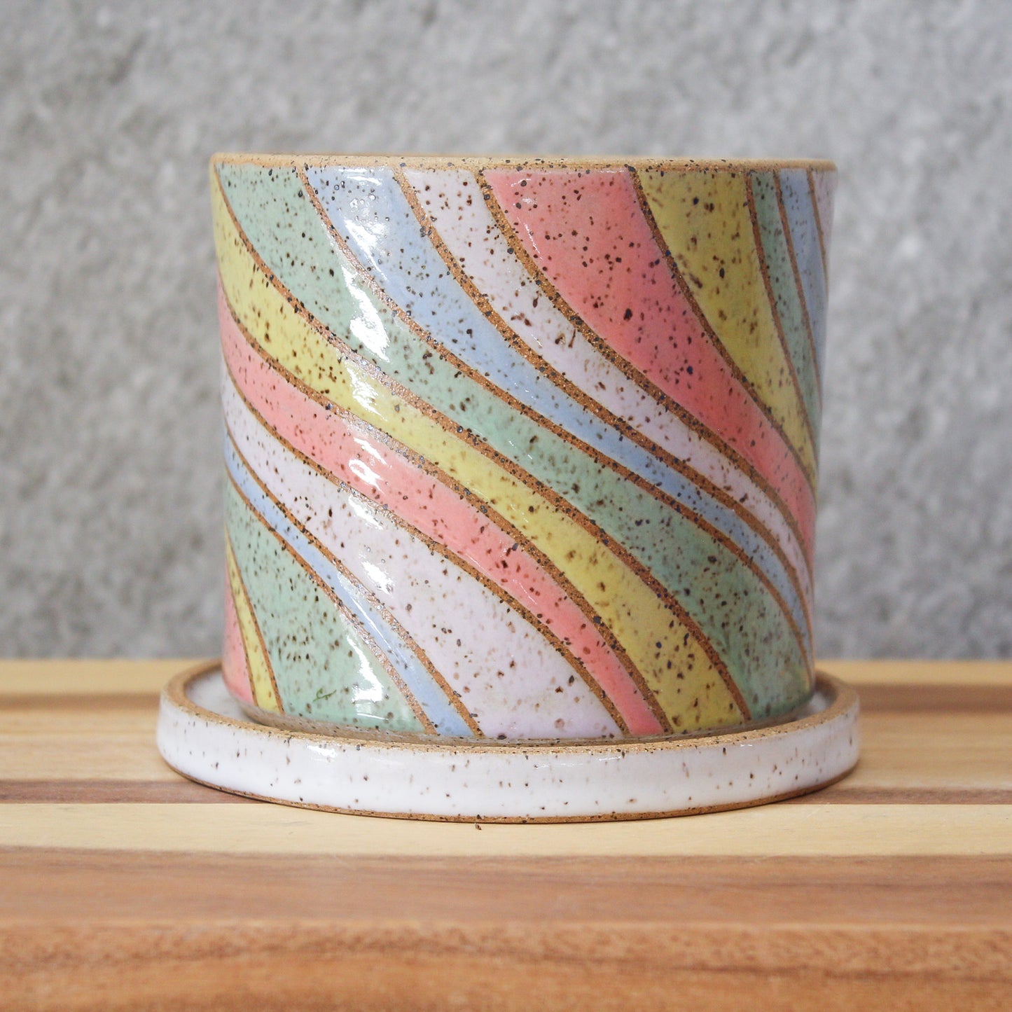 Standard Planter - Wave - Pastel Rainbow