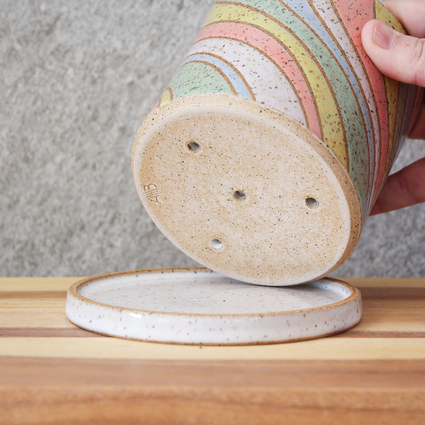 Standard Planter - Wave - Pastel Rainbow