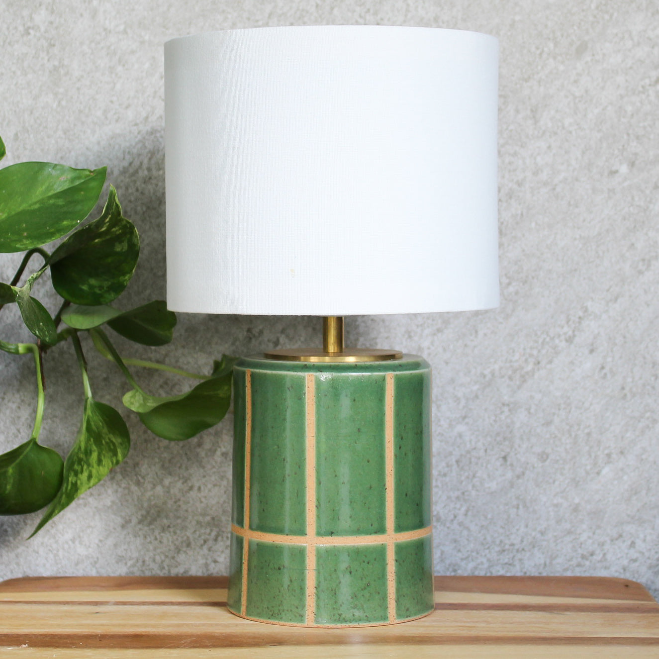 Standard Lamp - Windowpane - Green