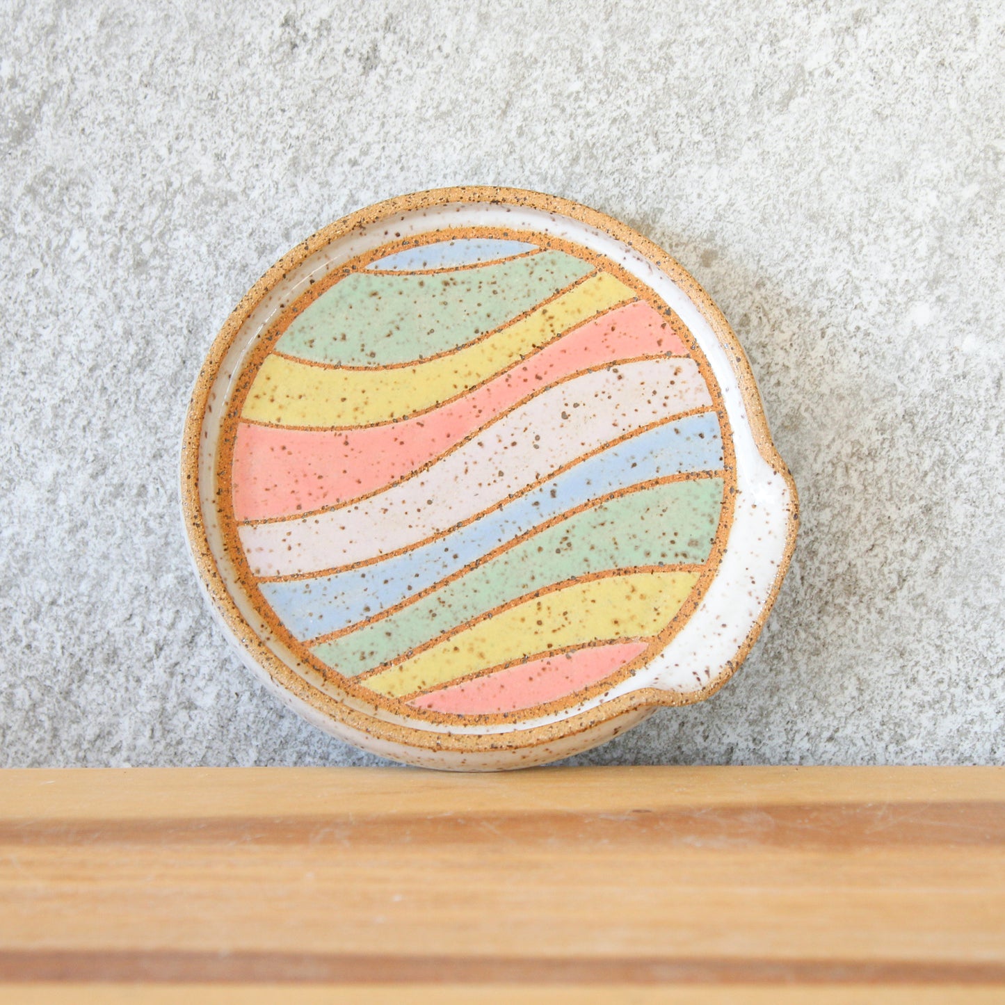 Spoon Rest - Wave - Pastel Rainbow