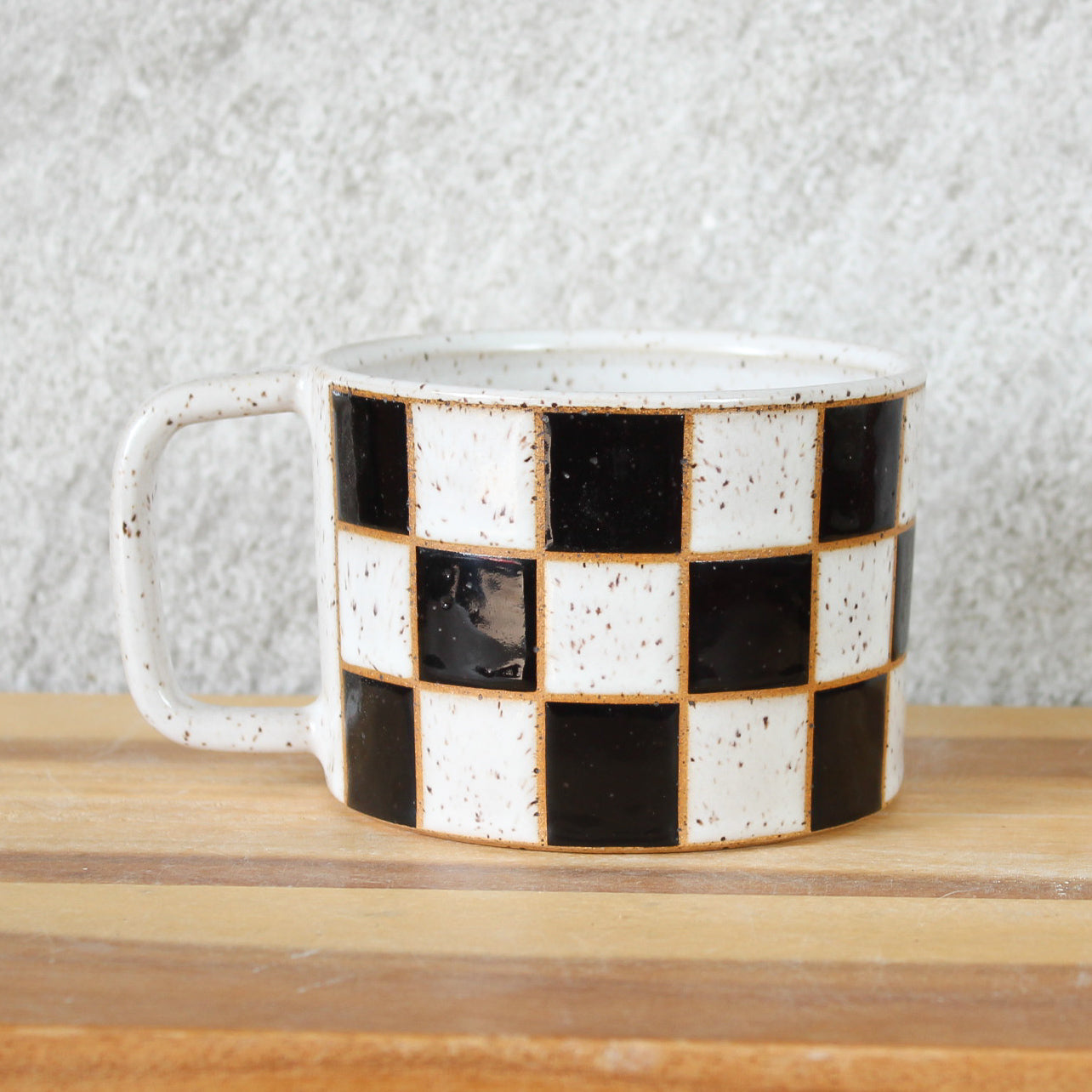 Mug - Checkerboard - Black and White