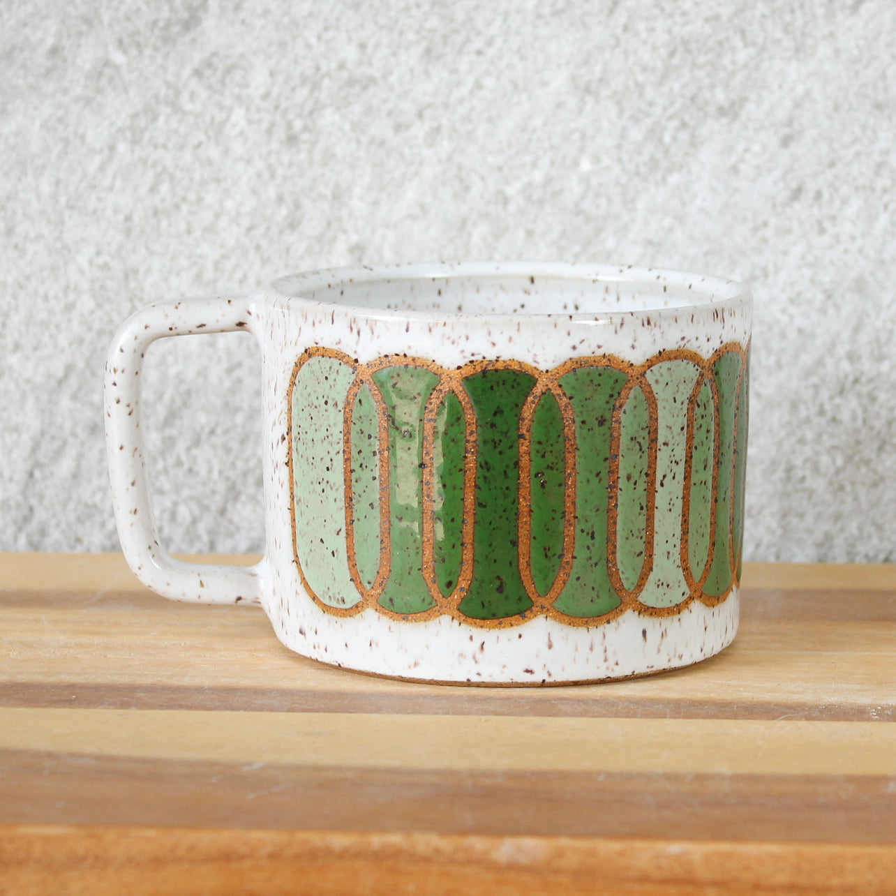 Mug - Wraparound Ovals - Green