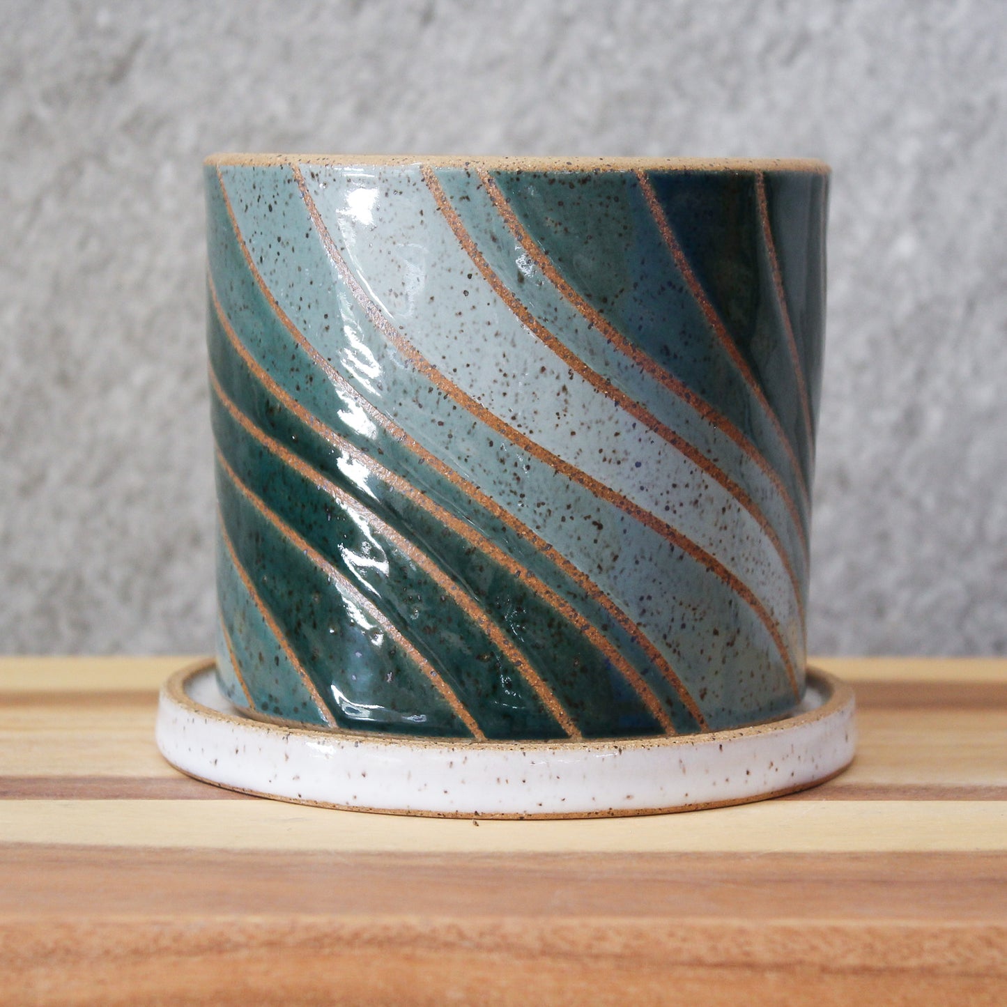 Standard Planter - Wave - Teal