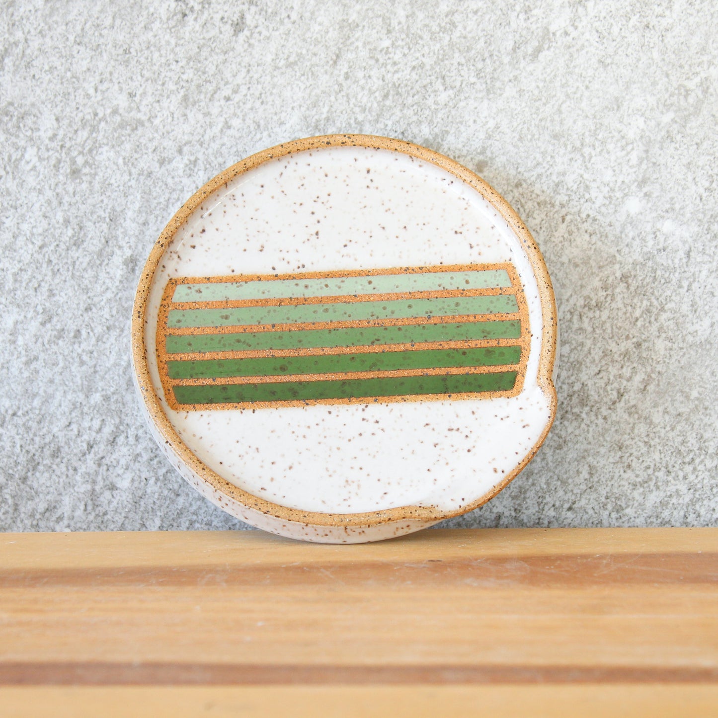 Spoon Rest - Stripes - Green