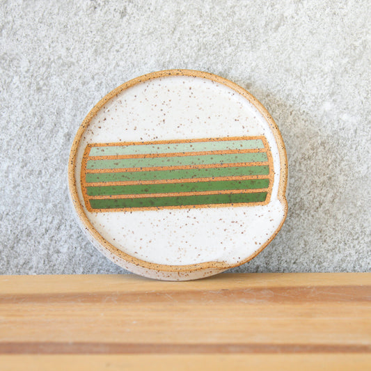 Spoon Rest - Stripes - Green