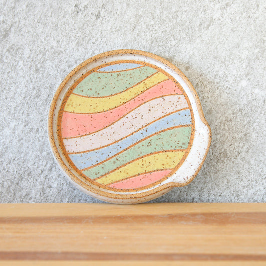 Spoon Rest - Wave - Pastel Rainbow