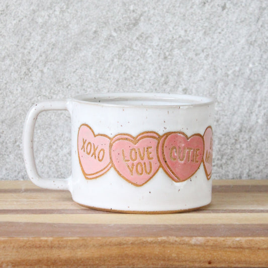 Mug - Hearts - Pink (Light Speckles)