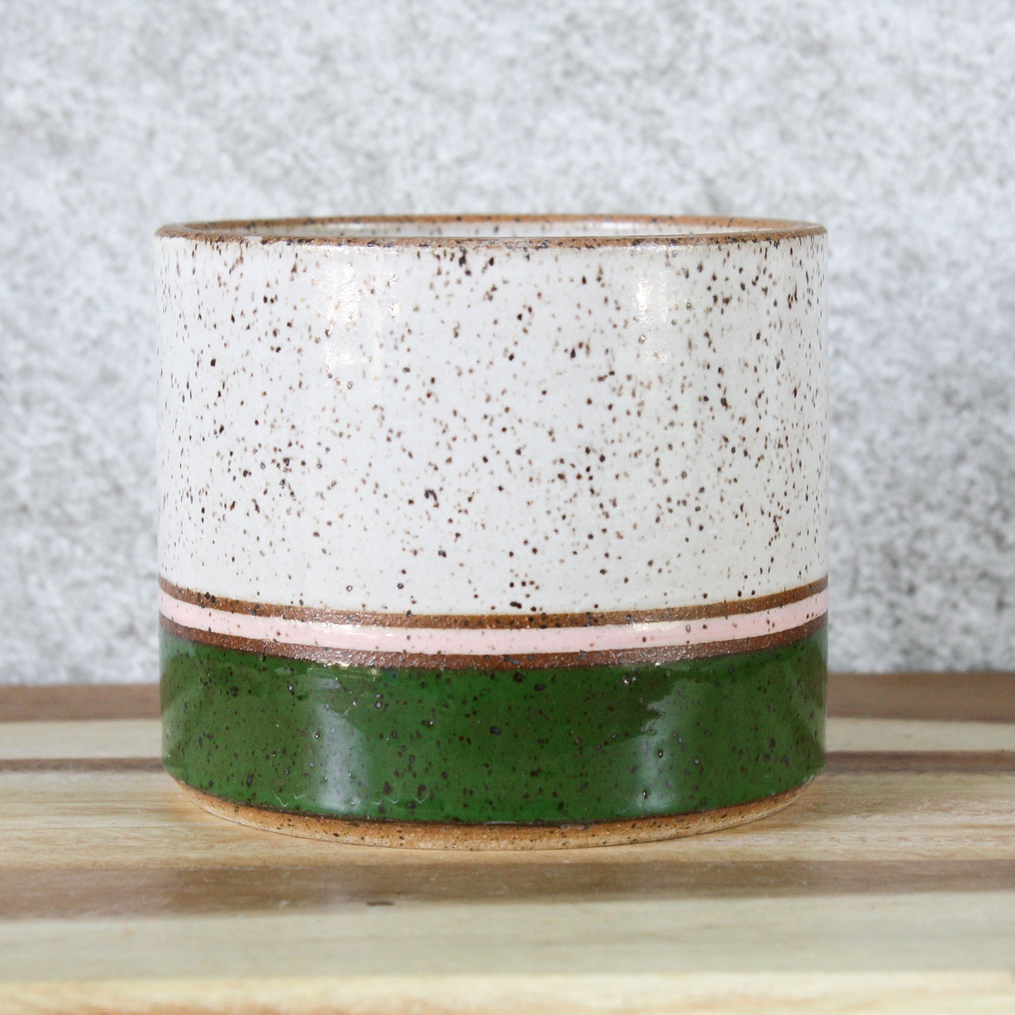 Standard Planter - Green and Pink Tri-tone