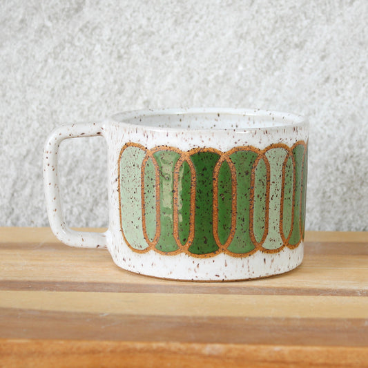 Mug - Wraparound Ovals - Green