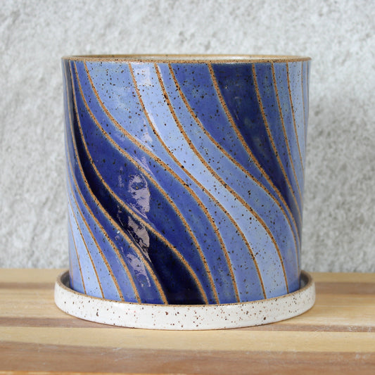Large Planter - Wave - Blue
