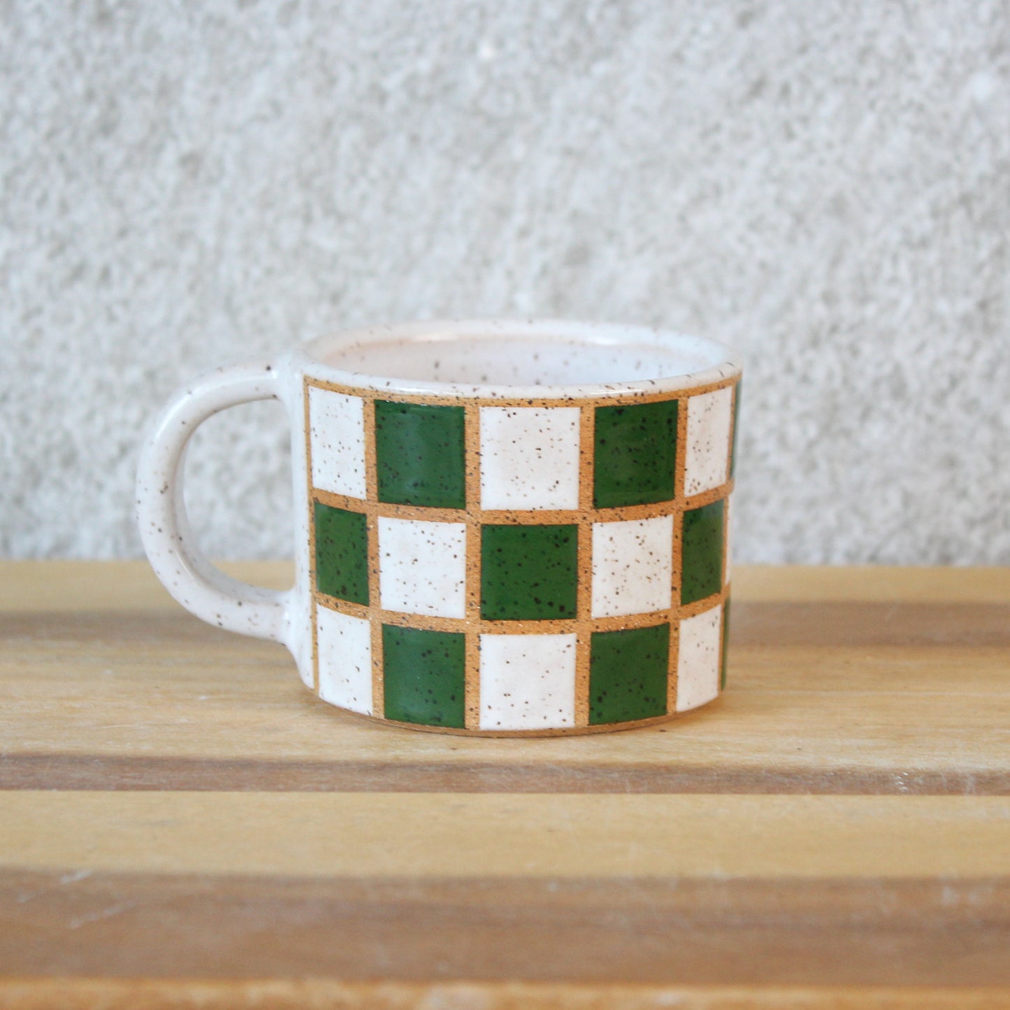 Espresso Mug - Checker - Green